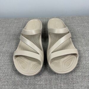 Crocs Women's Kadee II Sandal Strappy Beige Neutral Comfort Size 9 Summer